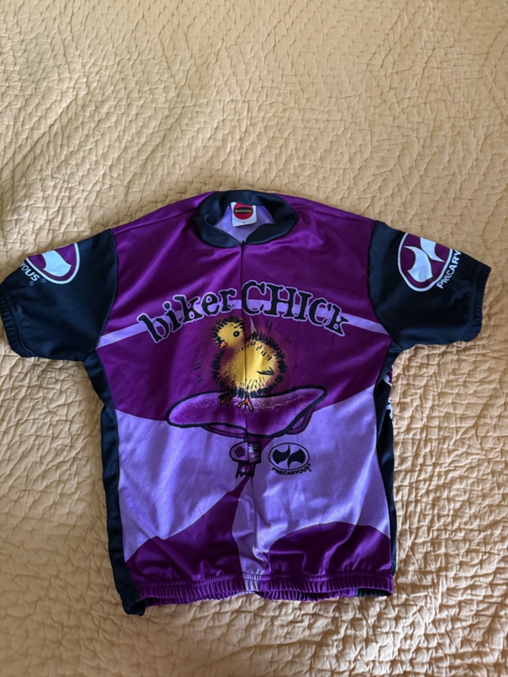 Biker Chick Purple Graphic Cycling Jersey